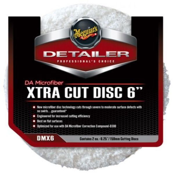 Meguiars DA MICROFIBER XTRA CUT DISC 6" 2PK MGDMX6